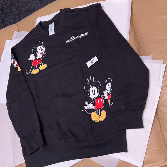 Disney UNISEX  Mickey Mouse Expressions Pullover Sweatshirt for Adults - Picture 2 of 14